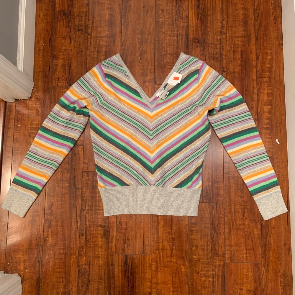 Old Navy Gray Multi-Colored Sweater